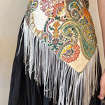 Bohemian-style Triangular Scarf Belt with Tassels