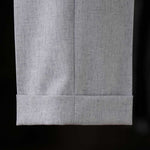 High-waisted Parisian Button Draped Suit Trousers