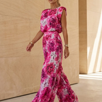 Bianca Moretti | Elegant Pleated Jumpsuit For Women