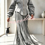 Aura Sculptural Corset-Style Zip-Up Sweatshirt