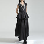 V-neck Ruffled Bud Shirt Dress