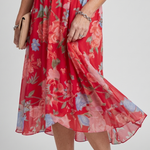 Mirabel | Flutter Sleeve Gathered Waist Floral Print Midi Dress