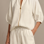 Natalia™ | Zip Front Blouson Top Wide Leg Set