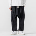Retro Low Crotch Casual Loose Straight Wide Leg Pants