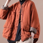 Limited Stock- Winter Pure Color Pocket Retro Coat