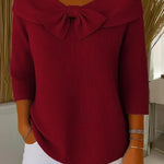 Tivella | Sweater with Bow and Round Neckline