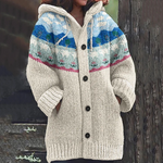 Thea | Warm Knit Hooded Cardigan