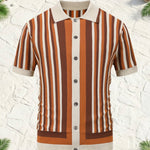 Cedric | Retro Striped Knit Shirt