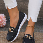 Ellie | Buckled Flat Loafers