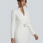 Valentina Moreau | Elegant Belted Midi Dress For Women