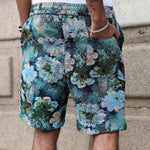 KZZ Retro floral brocade shorts