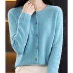 Mercy Cardigan for Women™ – Elegant Merino Wool & Soft Cardigan with Round Neck