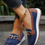 Ellie | Buckled Flat Loafers