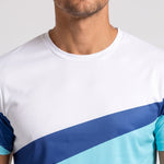 KZZ Color-block crew-neck T-shirt and elastic-waist shorts
