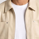 KZZ Loose-fit casual long-sleeve collared zip-up jacket