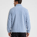 KZZ Men's Color-Block Fleece Jacket with Zippered Pockets
