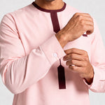 KZZ Striped long-sleeve top and elastic-waist trousers