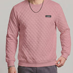 KZZ Men's Comfortable Textured Crew-Neck Shirt