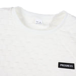 KZZ Men's Comfortable Textured Crew-Neck Shirt