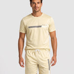 KZZ Men's Summer Regular-Fit Short-Sleeve T-Shirt and Shorts