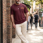KZZ Men's Classic Waffle-Knit T-Shirt