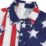 KZZ Men's short-sleeve button-down shirt