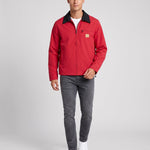 KZZ Men's Collared Zip-Up Cropped Jacket