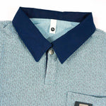 KZZ Men's Summer Color-Block Short-Sleeve Polo Shirt and Elastic-Waist Shorts