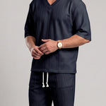 KZZ V-neck short-sleeve T-shirt and shorts