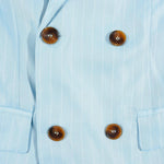 KZZ British-style striped double-breasted blazer and trousers