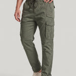 KZZ Men's Vintage Multi-Pocket Cargo Pants