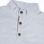 KZZ Men's Casual Long-Sleeve Waffle-Knit Pullover