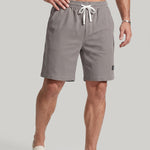KZZ Men's Waffle-Knit Casual Shorts