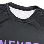 KZZ Letter-print color-block crew-neck short-sleeve top and drawstring shorts