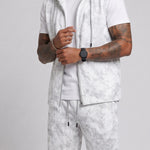 KZZ Tie-dye hooded quick-dry tank top and shorts