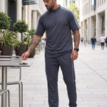 KZZ Casual, loose-fitting short-sleeved top and trousers