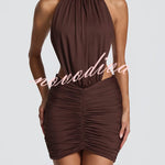 Thekla Ruched Cut-Out Mini Dress