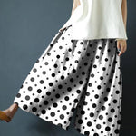 Chunxin original design cotton and linen wide-leg pants
