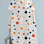 Modern lapel Cotton clothes For Women Work Outfits white Dress