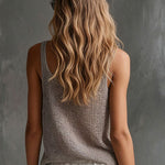 Casual Retro Gray Knitted Vest
