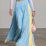 Capri Pastel Maxi Skirt Sport Set Dreamy Coastal Energy