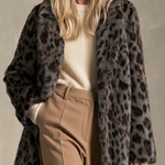 Retro Leopard Print Faux Fur Coat | Vintage Chic Women's Winter Coat