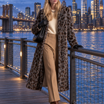 Retro Leopard Print Faux Fur Coat | Vintage Chic Women's Winter Coat
