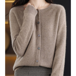 Mercy Cardigan for Women™ – Elegant Merino Wool & Soft Cardigan with Round Neck