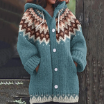 Boukje | Warm Knit Hooded Cardigan