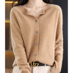 Mercy Cardigan for Women™ – Elegant Merino Wool & Soft Cardigan with Round Neck