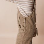 Women's Cozy Corduroy Loose Fit Overalls