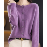Mercy Cardigan for Women™ – Elegant Merino Wool & Soft Cardigan with Round Neck