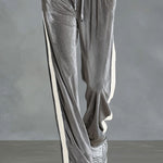 V-neck Hooded Sleeveless Top And Pants Velvet Set