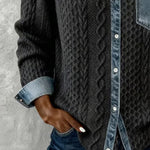 Long-Sleeve Shirt with Denim Patchwork™
